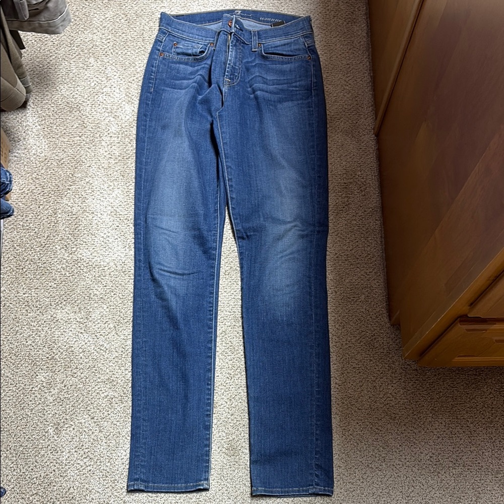 7 For All Mankind Blue Slim Jeans